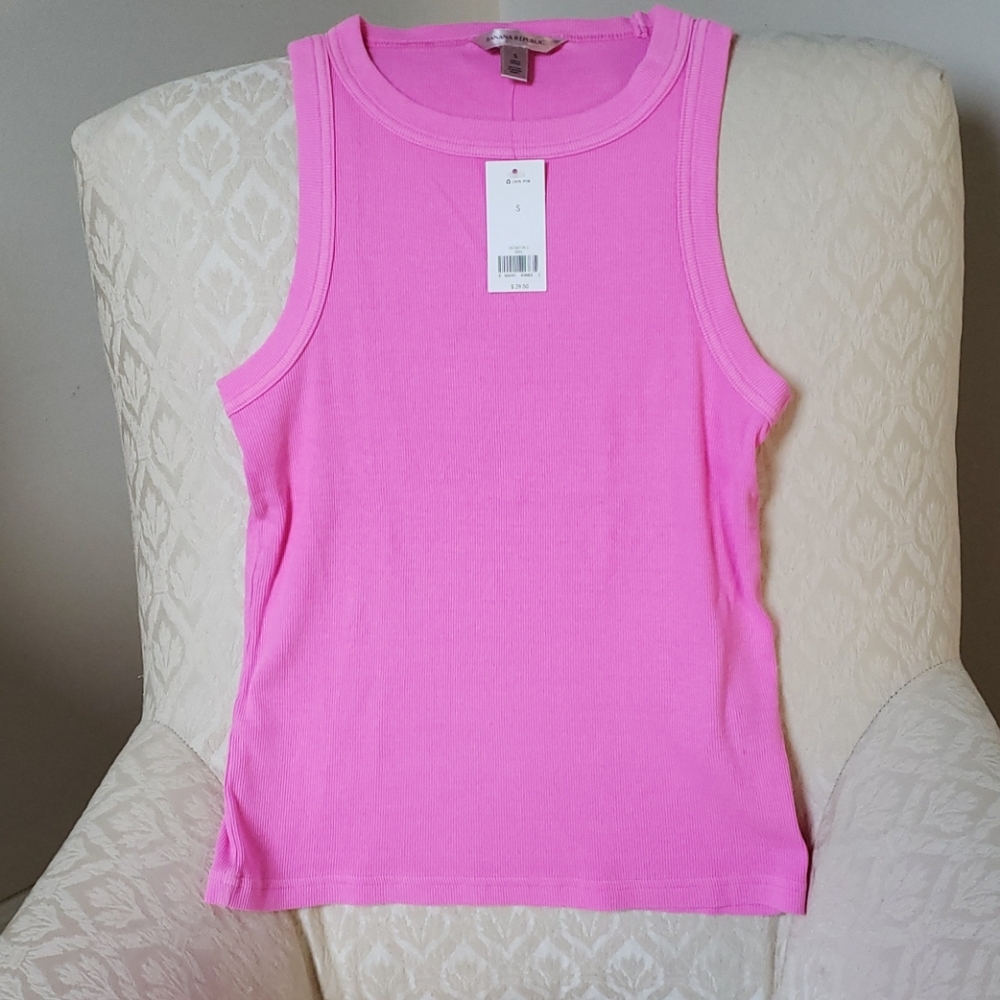 BANANA REPUBLIC neon pink tank top